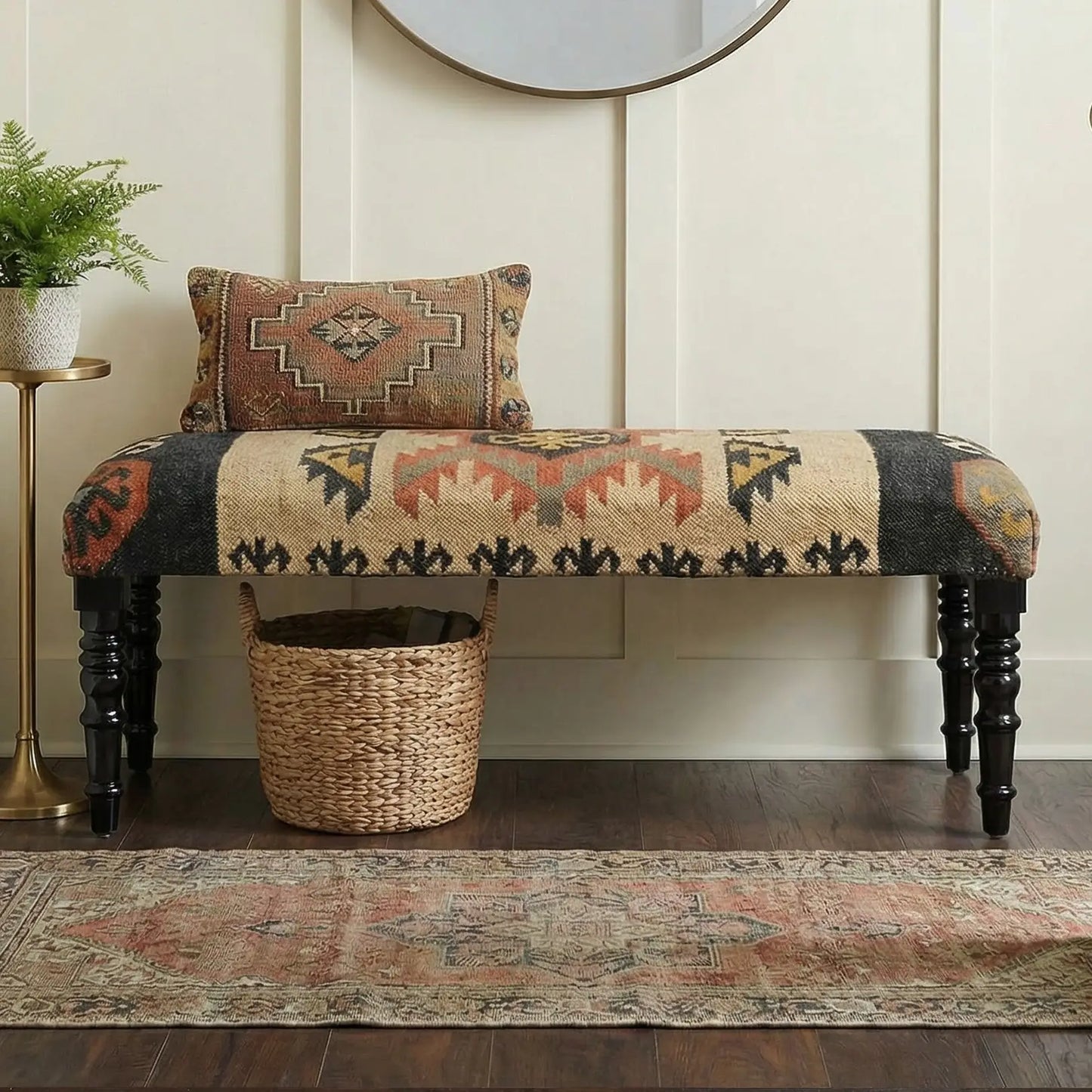 Southwest Upholstered Bench  (ONLINE EXCLUSIVE)