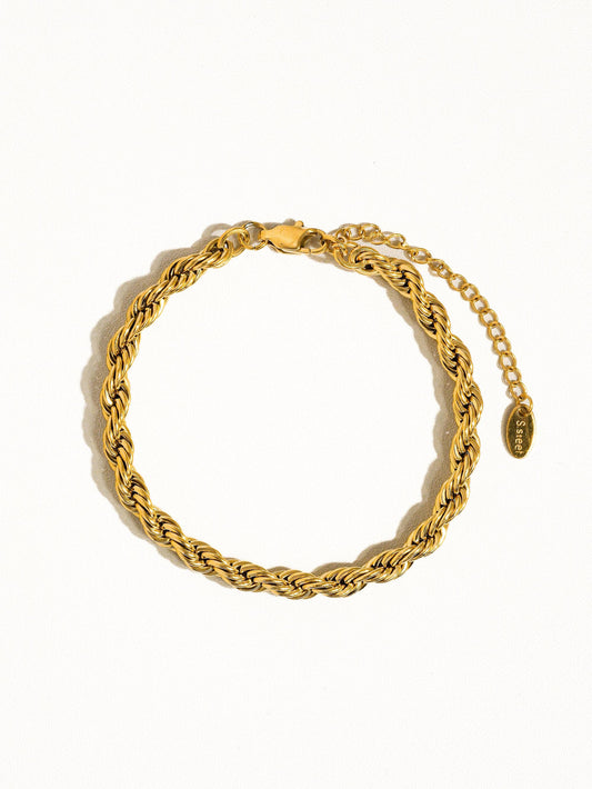 Sadie Gold Non-Tarnish Braided Bracelet