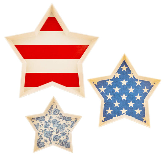 Star Bamboo Tray Set
