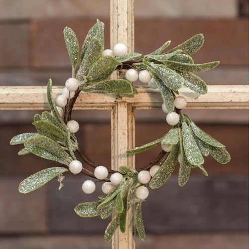 Frosted Mistletoe Candle Ring