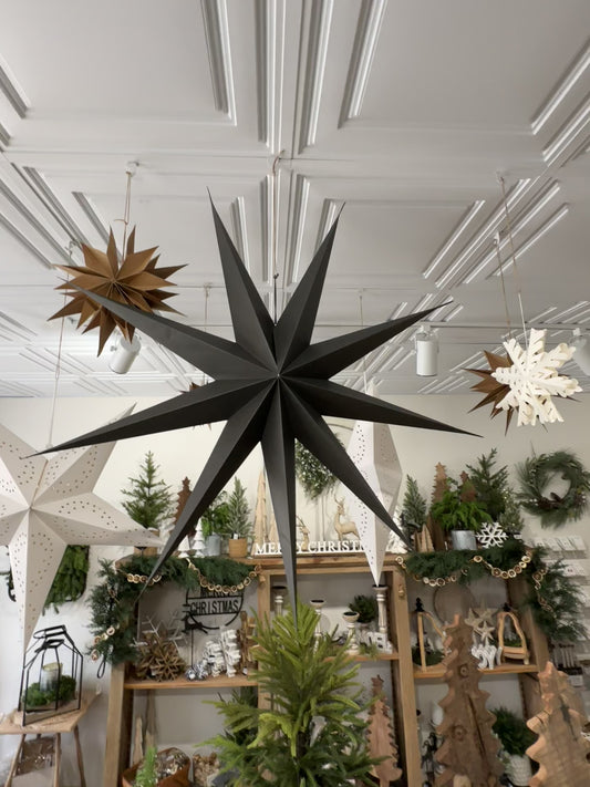 Black Brown 9point Paper Star