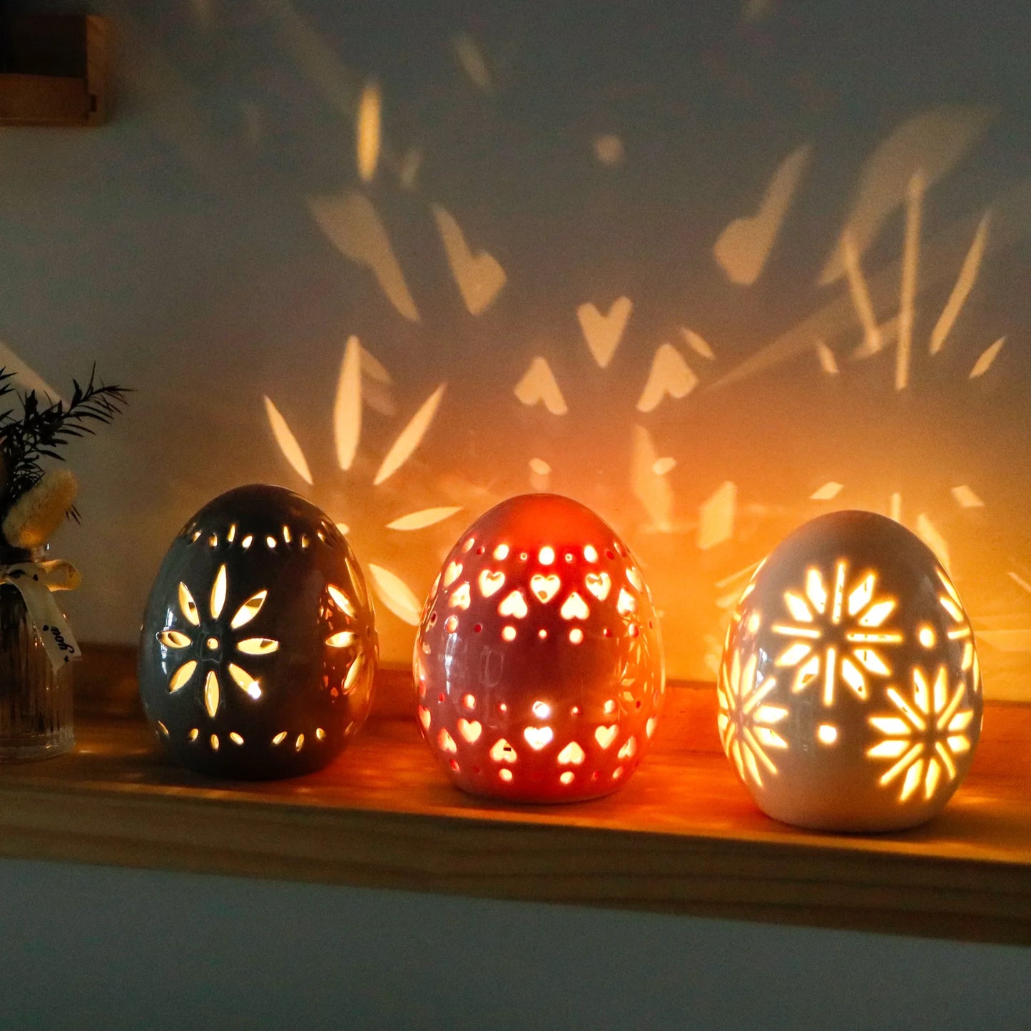 Set of 3 Ceramic EGG Decorative Lamp (ONLINE EXCLUSIVE)