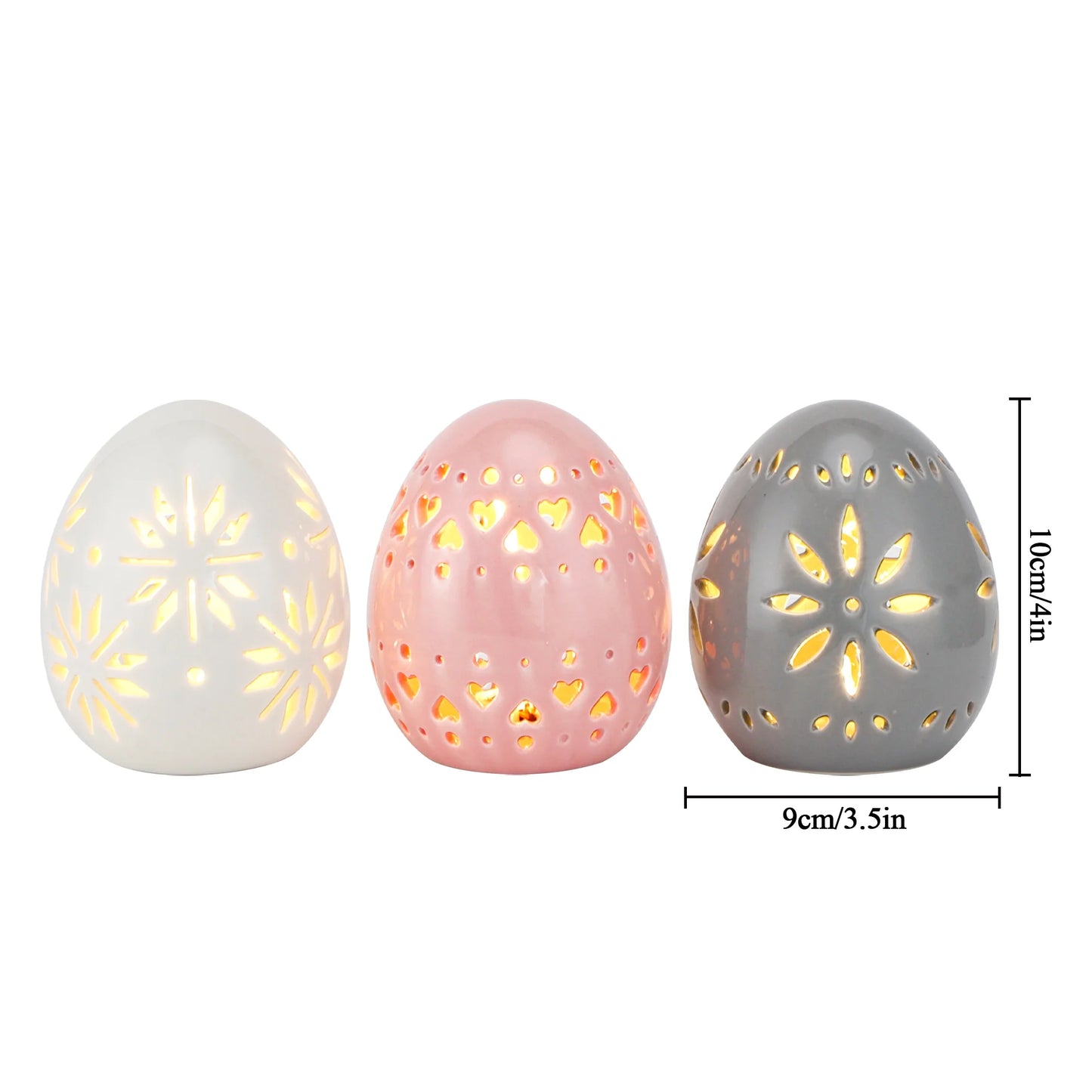 Set of 3 Ceramic EGG Decorative Lamp (ONLINE EXCLUSIVE)