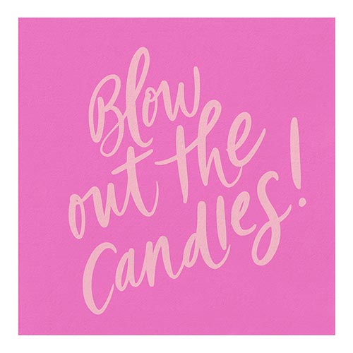 Blow Out The Candles Beverage Napkins