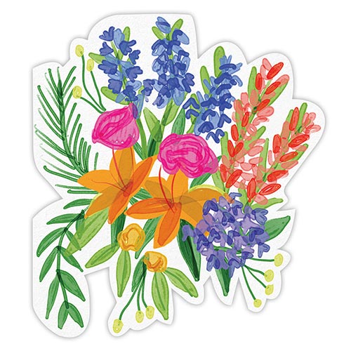 Floral Die Cut Beverage Napkins