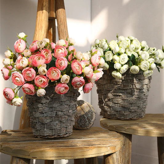 Silk Tea Rose Bouquet