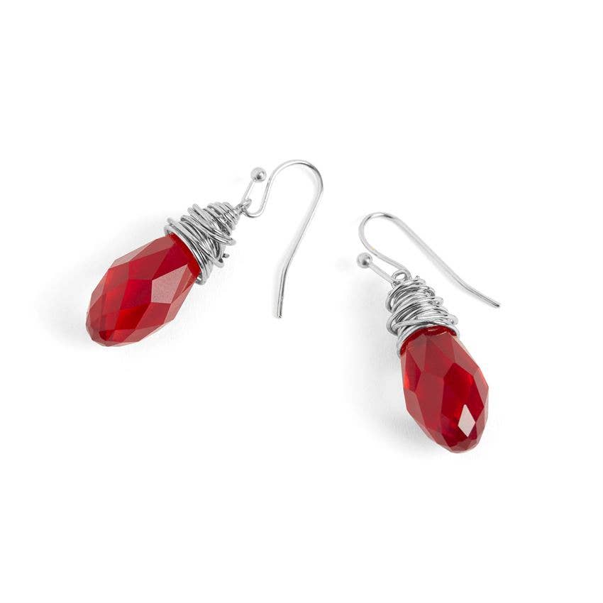 Red Bulb Holiday Earrings