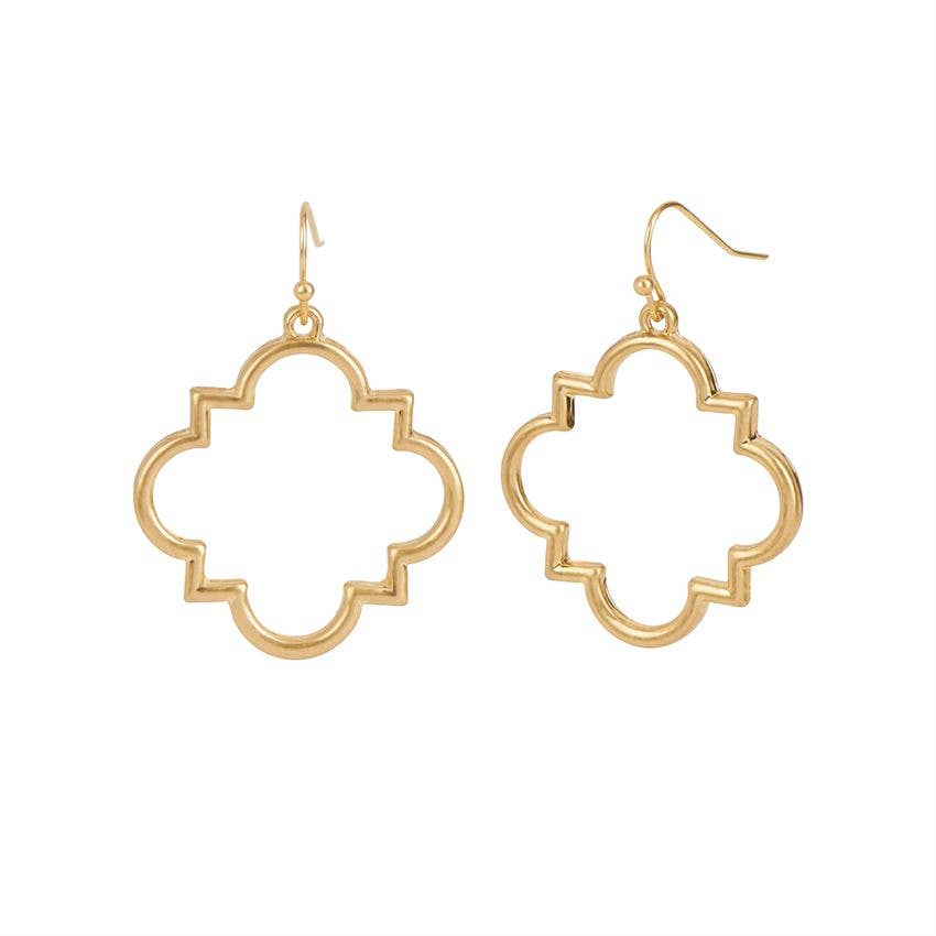 Geo Outline Dangle Earrings