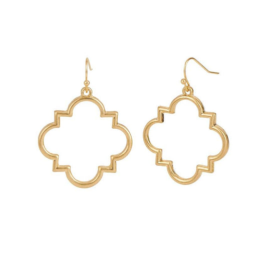 Geo Outline Dangle Earrings