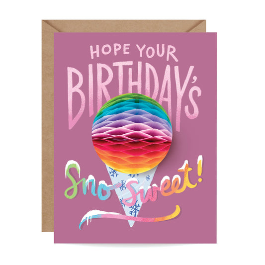 Sno Cone Birthday Pop-up Card