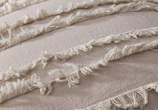 Fringe Tassel Lumbar Pillow - Flax