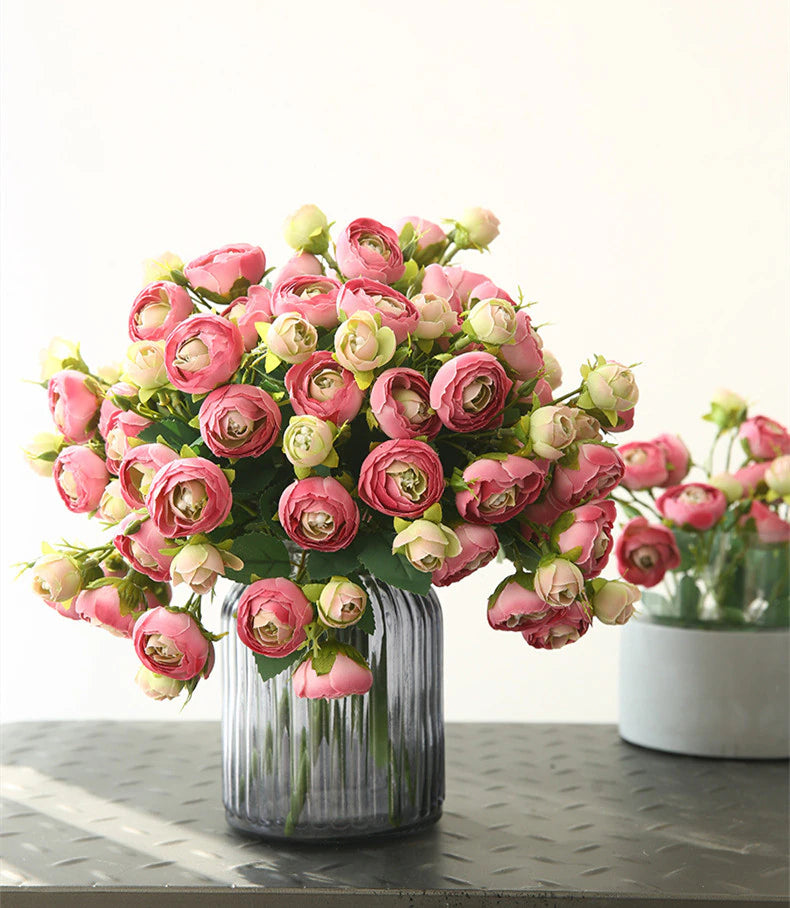 Silk Tea Rose Bouquet