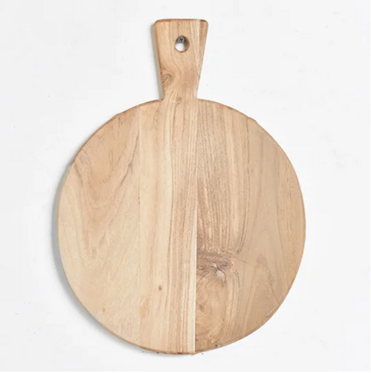 Round Handled Wood Charcuterie Board