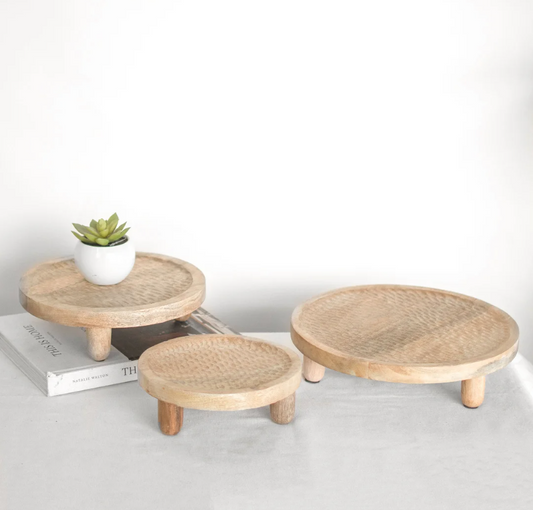 Natural Wood Round Risers