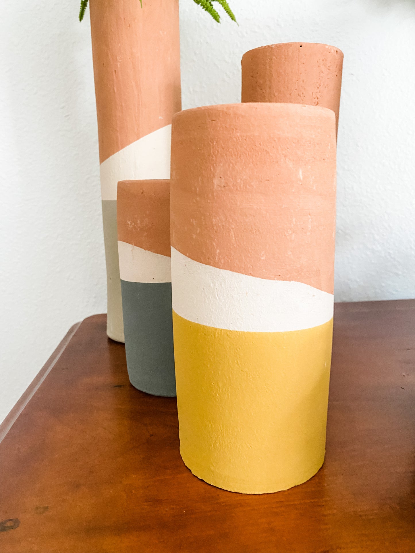 Terra Cotta Dipped Vases